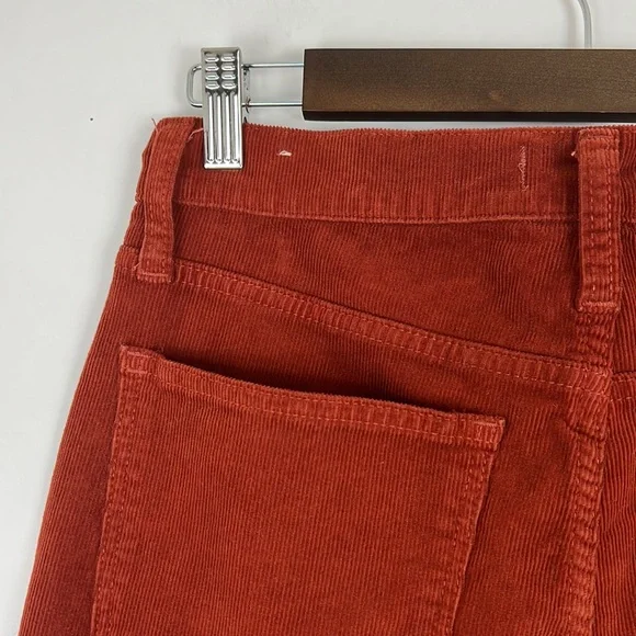 MADEWELL women’s 10” high rise skinny corduroy pants rust orange 28 - Picture 5 of 14